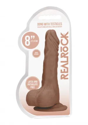 8 Inch  With Testicles - Tan