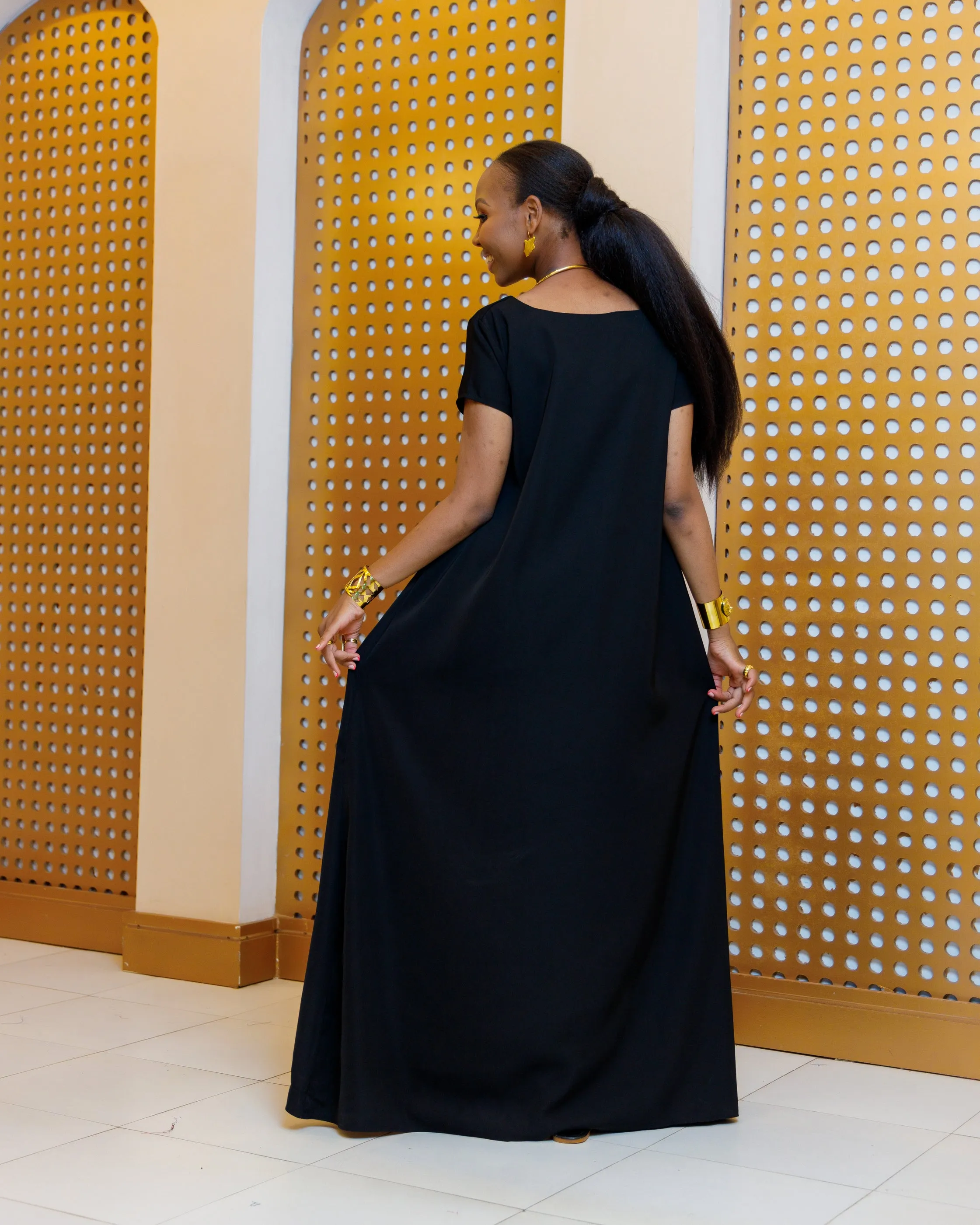 Alim Maxi Dress-Black