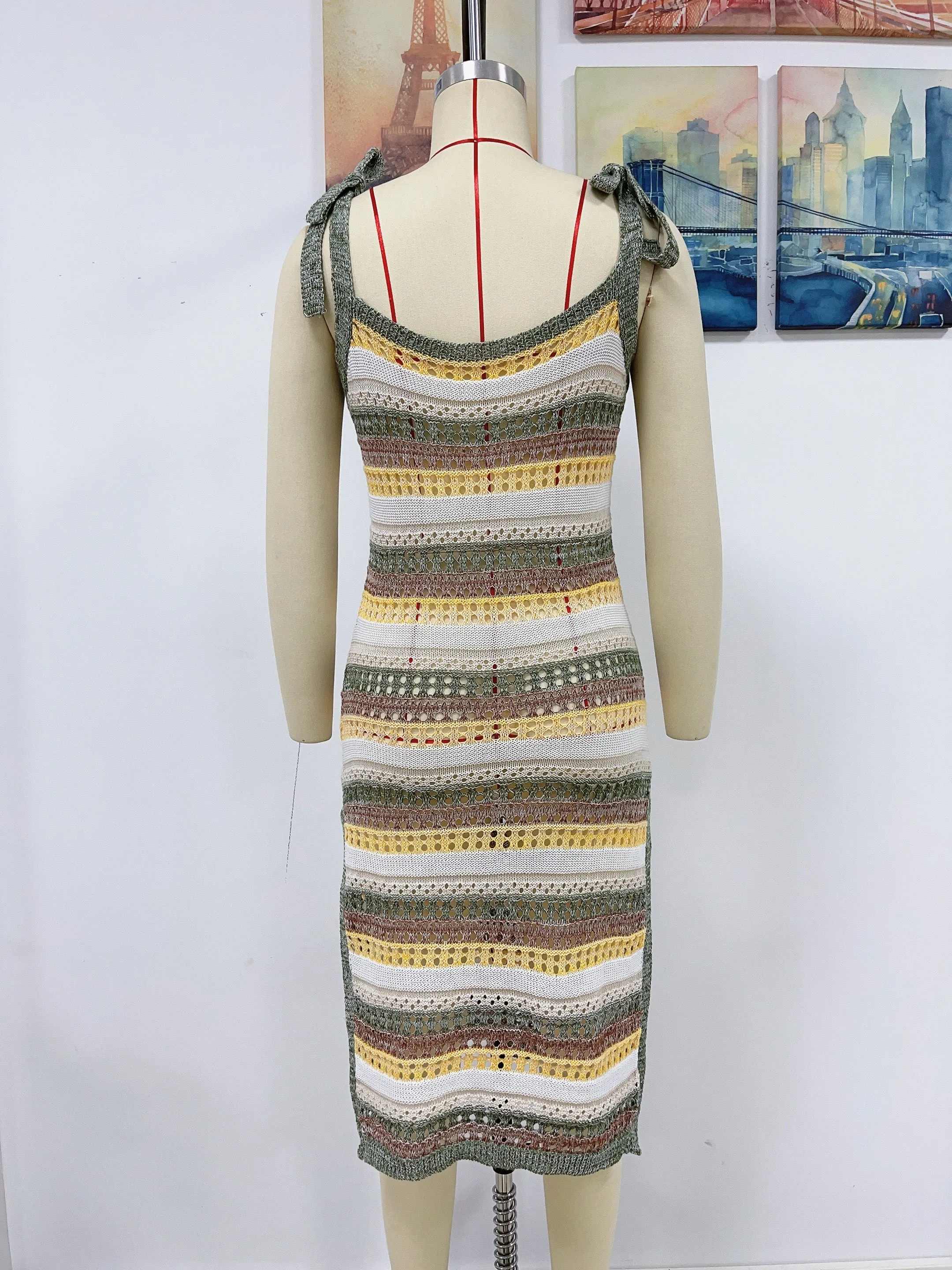 Anais Crochet Midi Dress