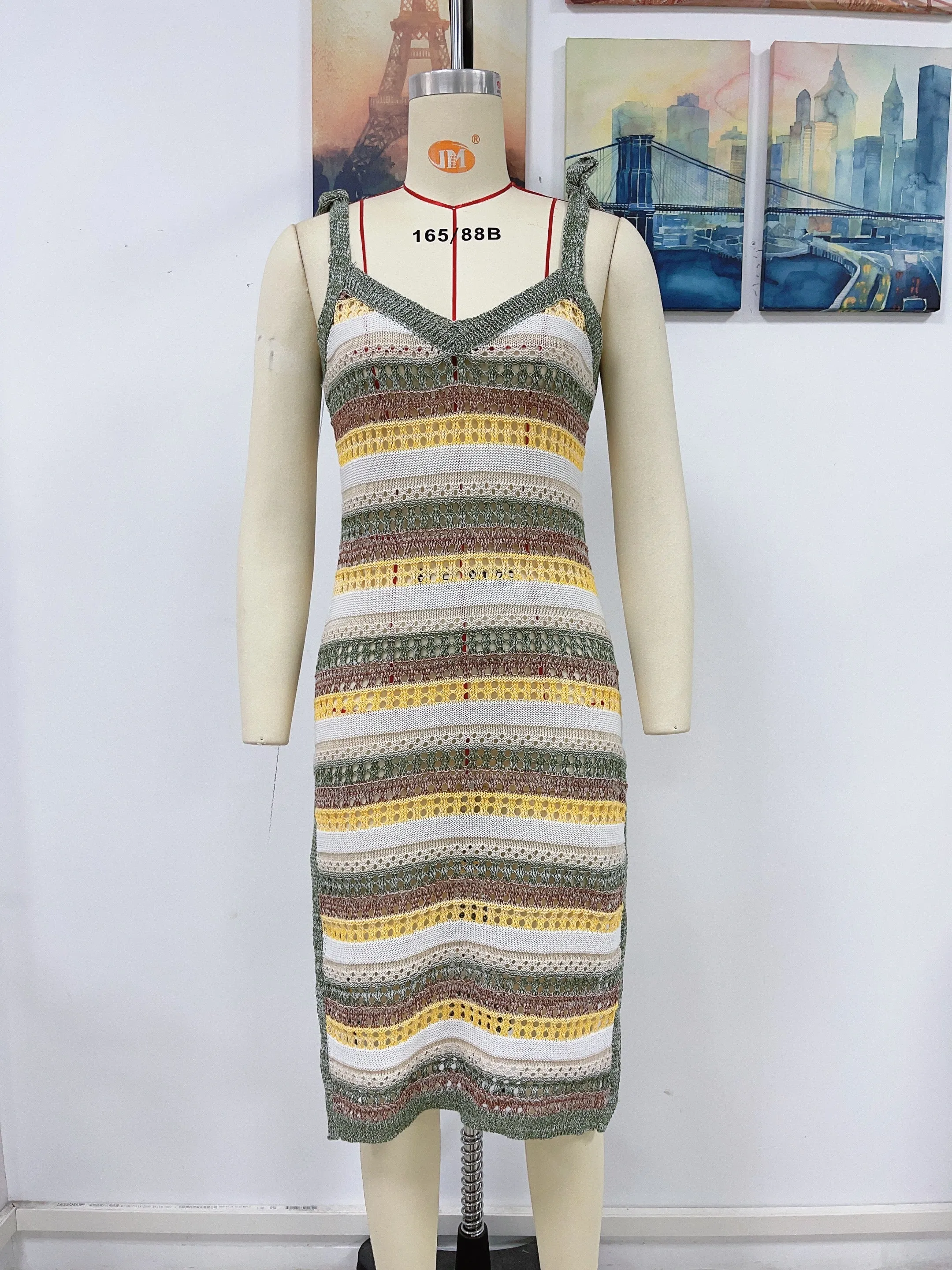 Anais Crochet Midi Dress