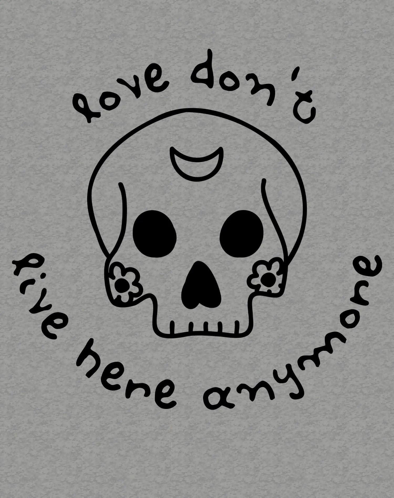 Anti Valentine Love Don't Live Here Skull Men's T-shirt