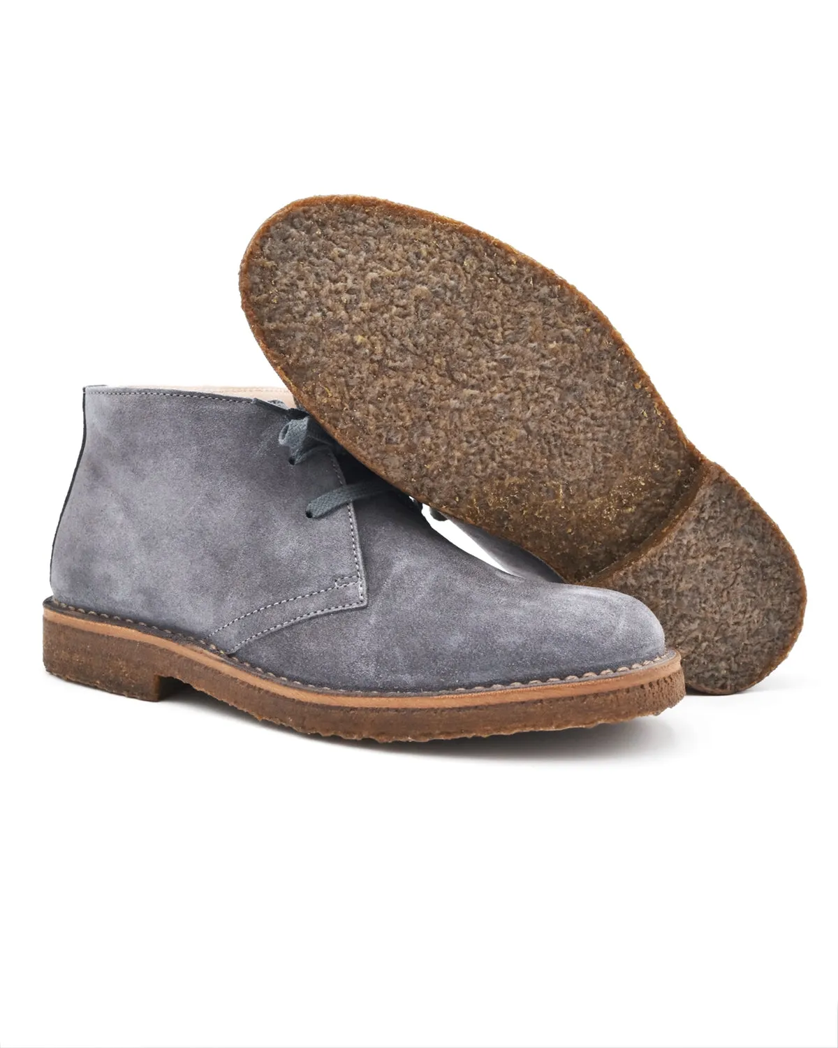 Astorflex Wellflex Suede Two-Eyed Chukka in Steel Blue