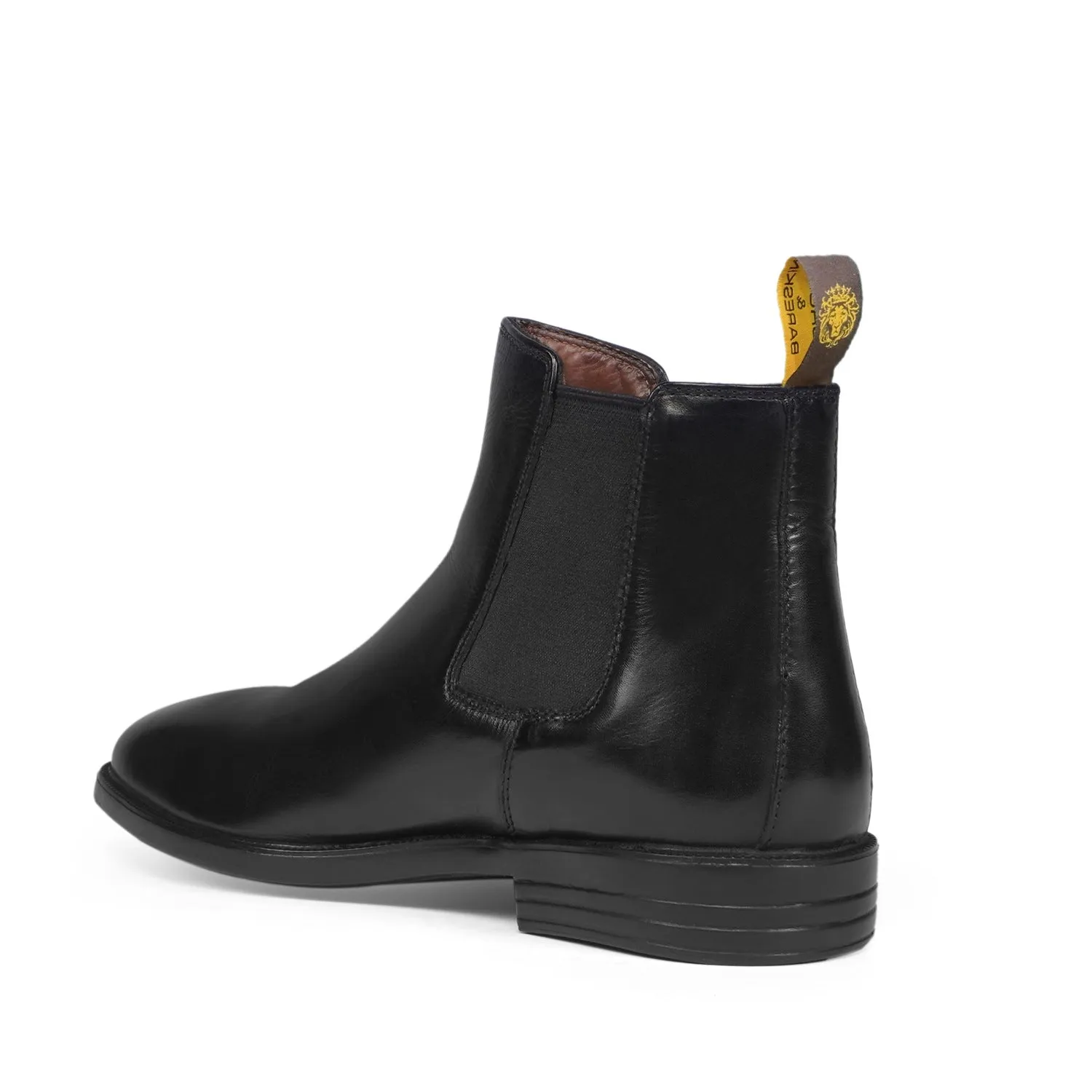 Black Leather Light Weight Chelsea Boots For Men By Brune & Bareskin