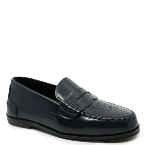 Blublonc Navy Florentic Perforated Loafer