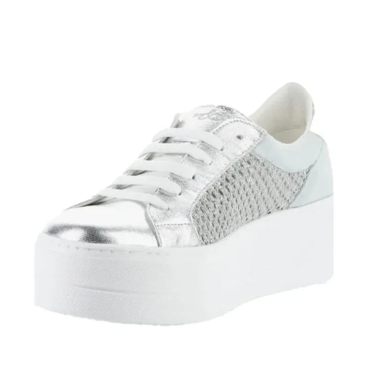 BOS & CO MARLO SILVER METALLIC SNEAKER