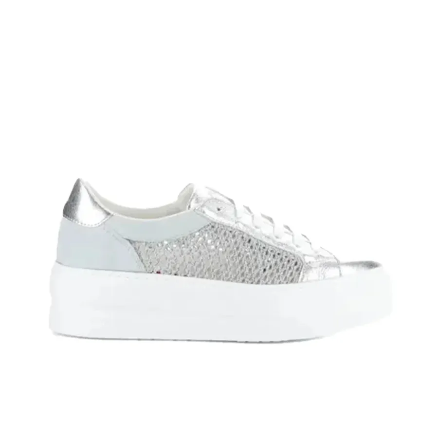 BOS & CO MARLO SILVER METALLIC SNEAKER