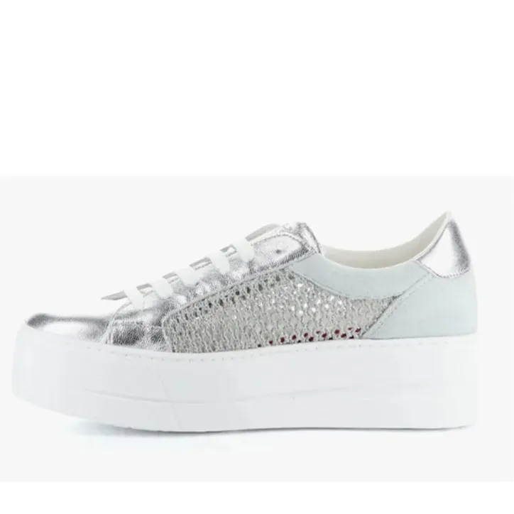 BOS & CO MARLO SILVER METALLIC SNEAKER