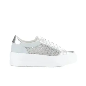 BOS & CO MARLO SILVER METALLIC SNEAKER
