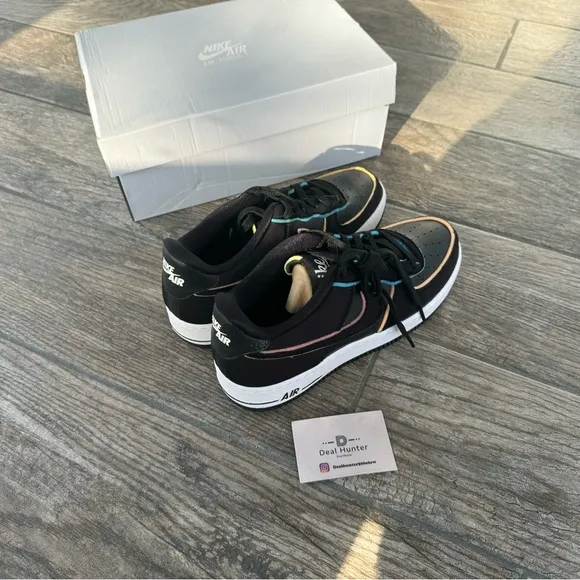 Brand New Nike Air Force 1 “Outline Black” Big Kids Sneakers (K6.5/W8)