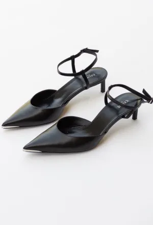 Celine Metal Toe Kitten Heels