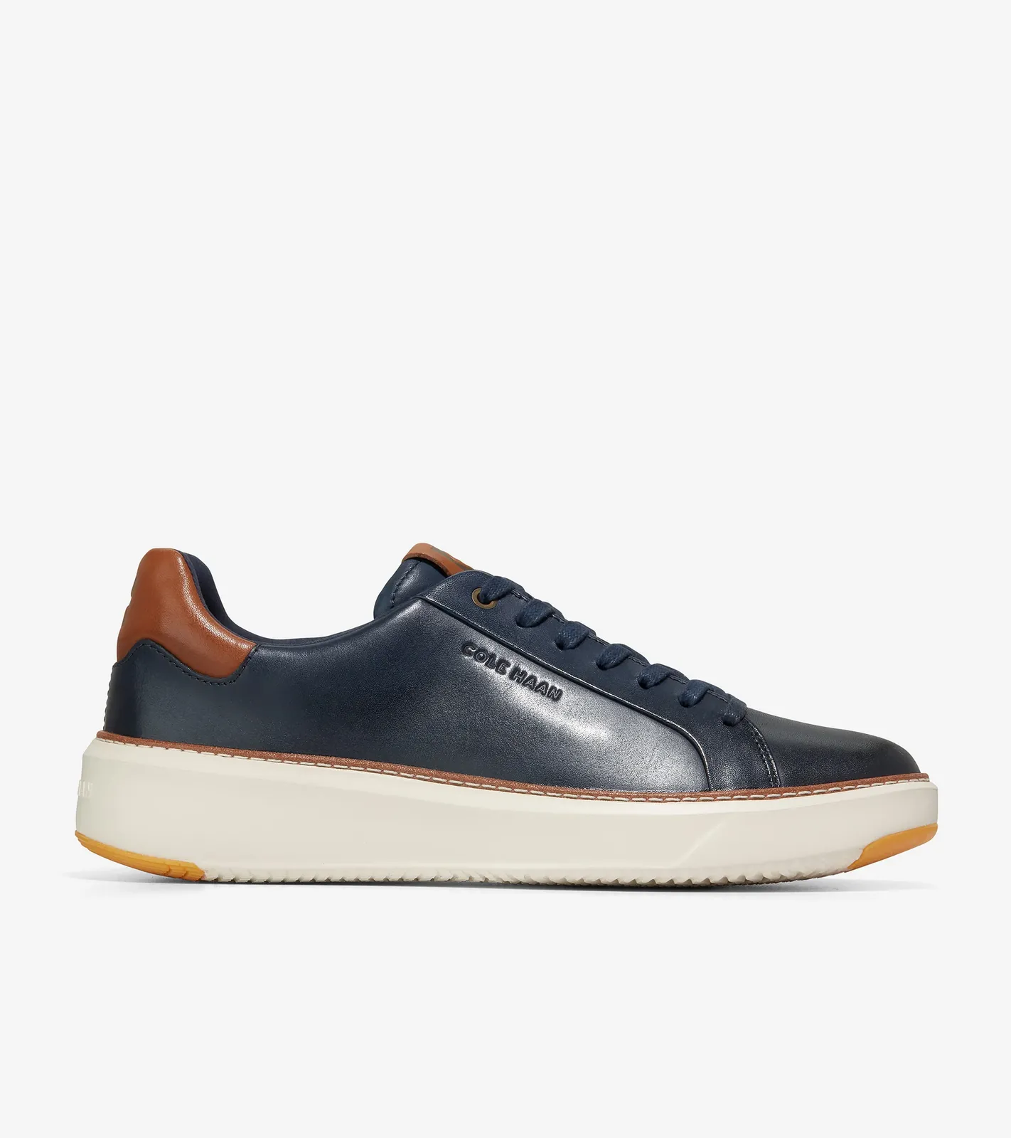 Cole Haan Men's GrandPrø Topspin Sneaker Navy Blazer-British Tan C37158