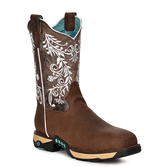 Corral Women's Brown Waterproof Composite Safety Toe Square Toe Cowgirl Work Boots W5008
