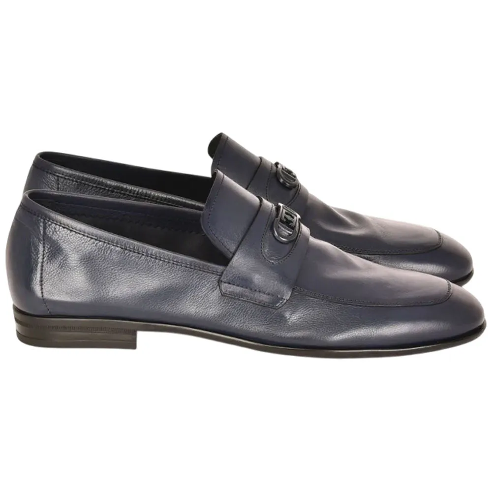 Corrente Men’s Navy Buttersoft Calfskin Round Toe Soft Loafer