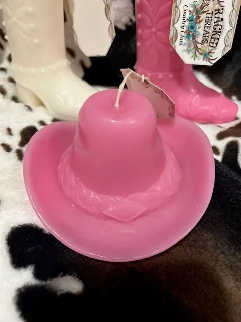 Cowgirl Boot Hat Candles