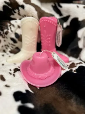 Cowgirl Boot Hat Candles