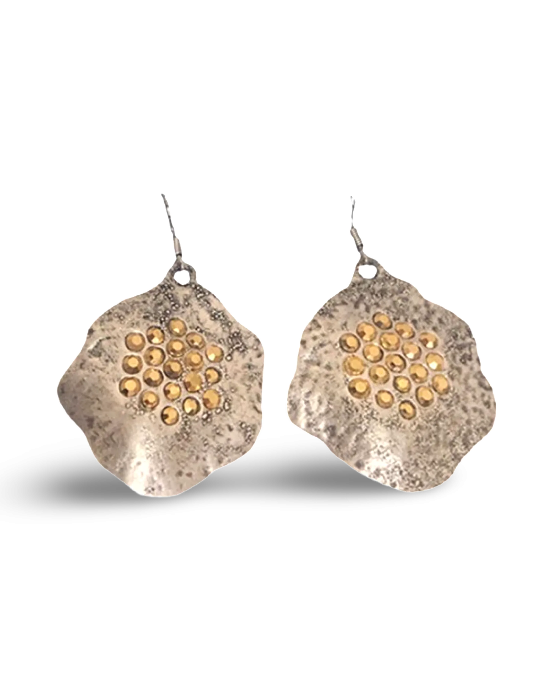 Crystal Full Moon Earrings