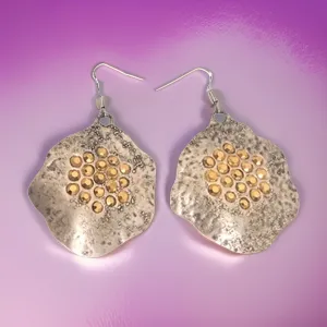 Crystal Full Moon Earrings