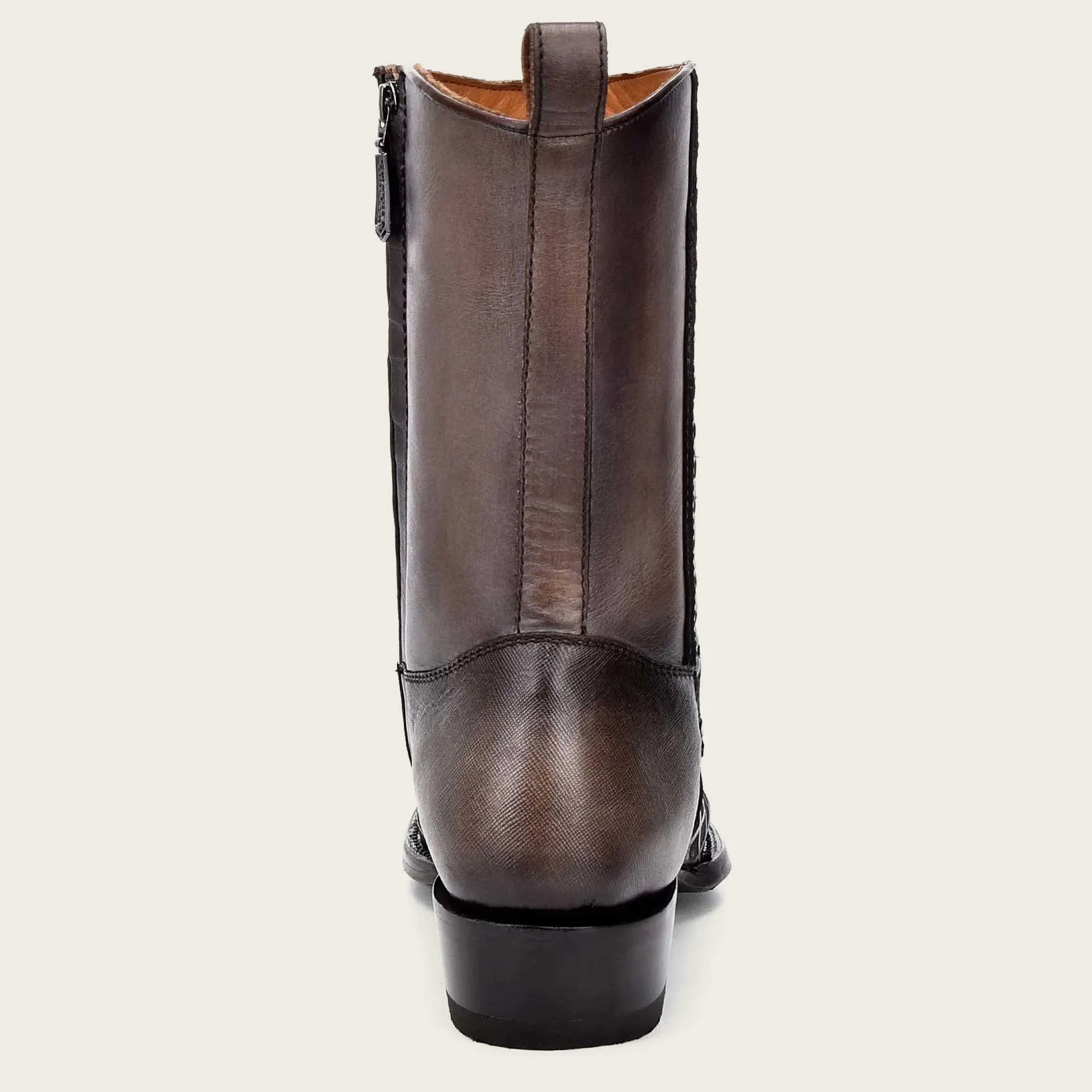Cuadra Men's Over Light Black Laser & Woven Narrow Square Toe
