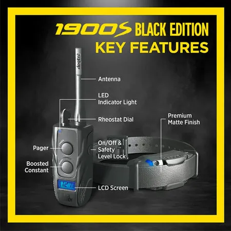 Dogtra 1900S Black Edition IPX9K Waterproof 1-Mile Range Boost & Lock E-collar