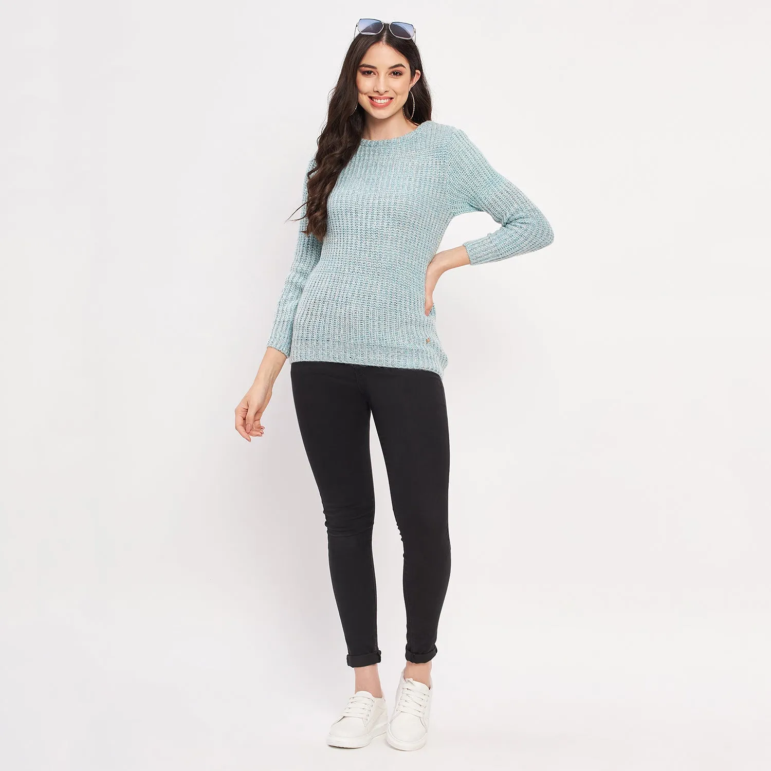 Duke Stardust Women Full Sleeve Woven Sweater (LQS9778)