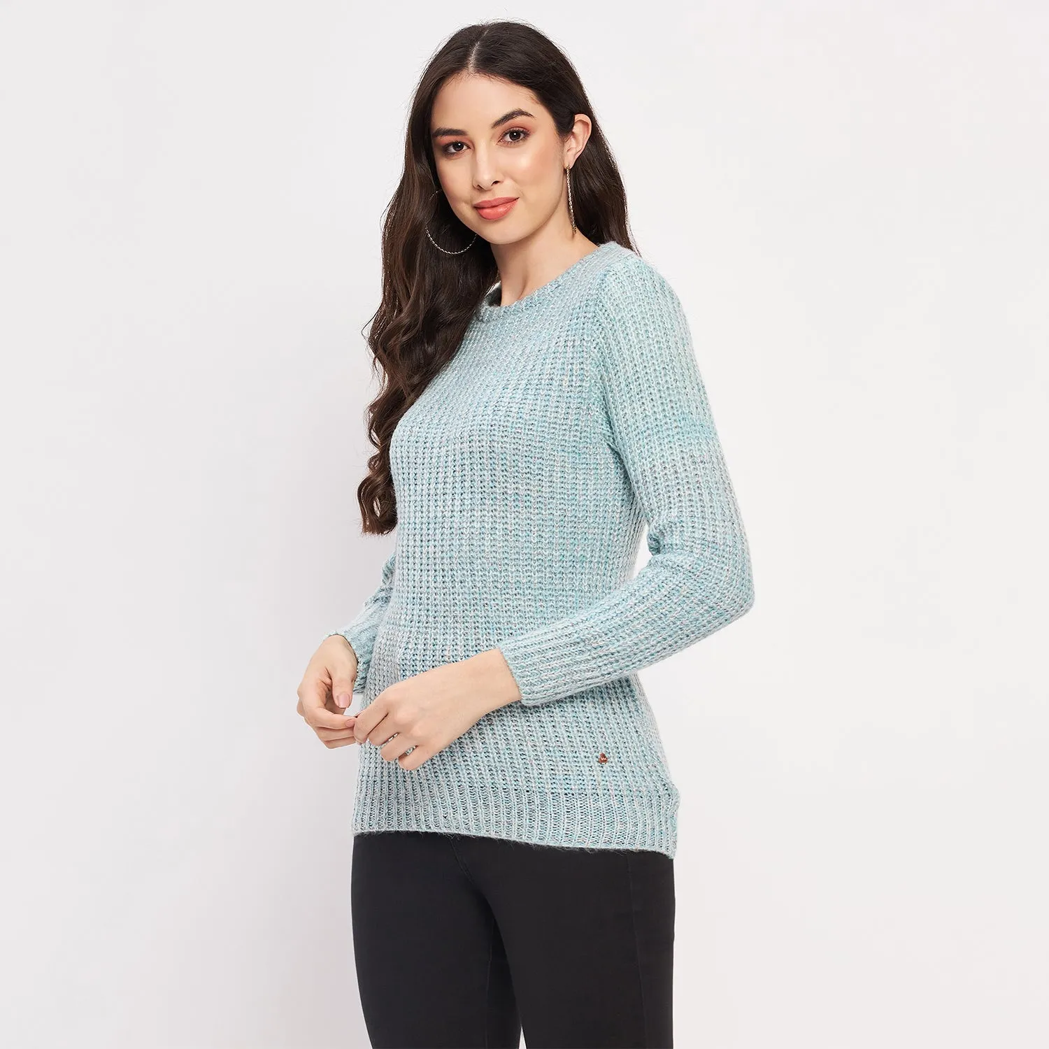 Duke Stardust Women Full Sleeve Woven Sweater (LQS9778)