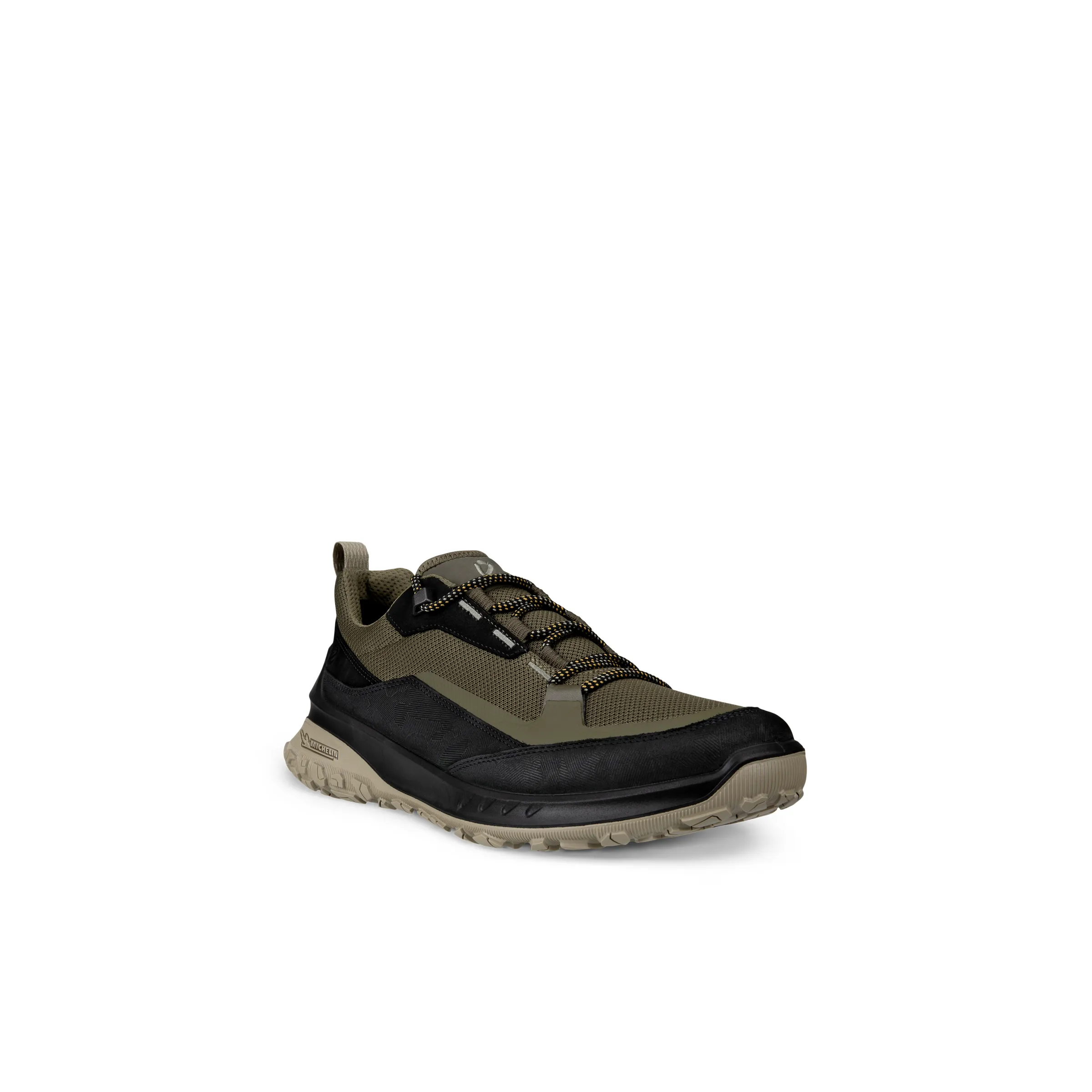 ECCO Ult-Urn - Mens Lace Waterproof Trainer in Olive/Black