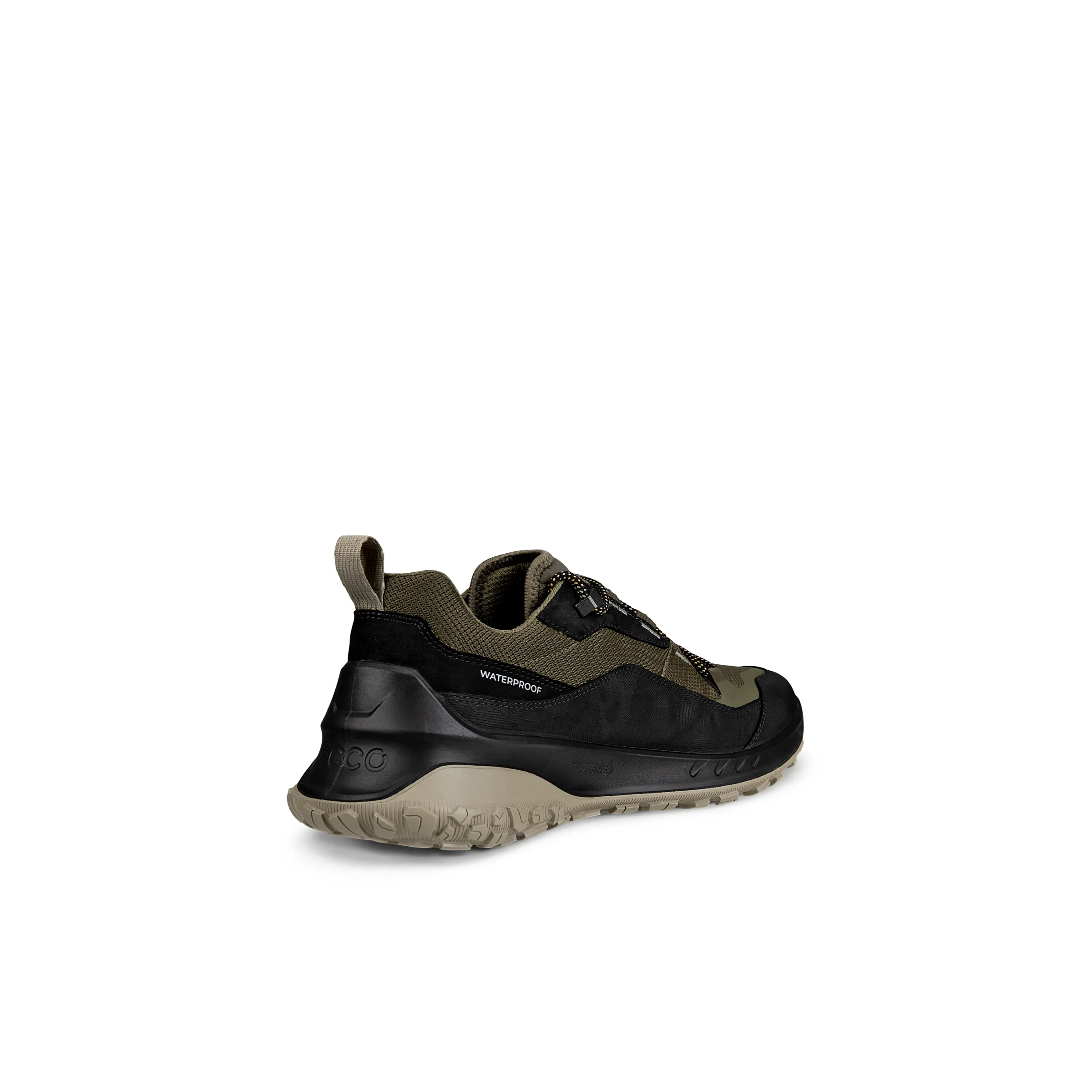 ECCO Ult-Urn - Mens Lace Waterproof Trainer in Olive/Black