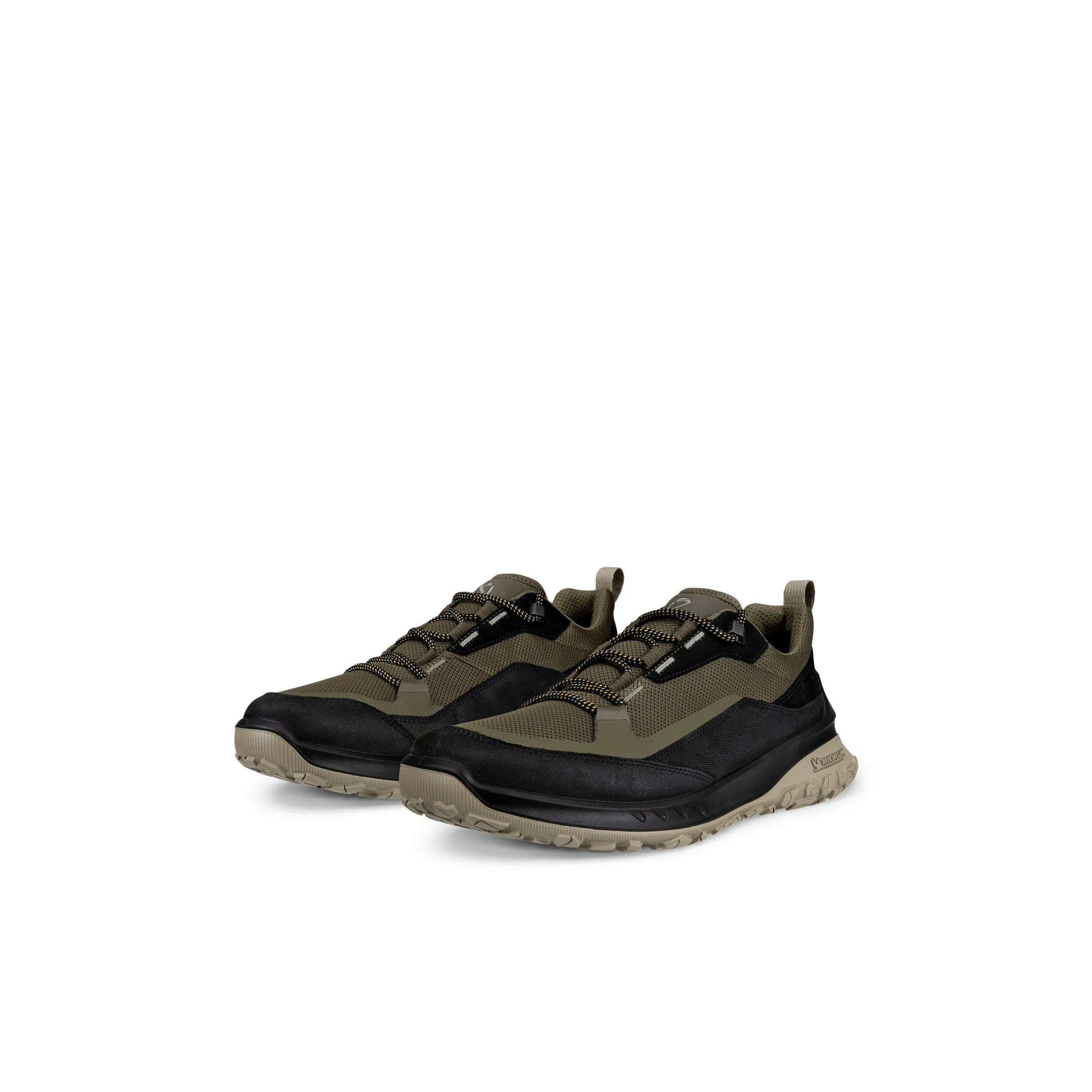 ECCO Ult-Urn - Mens Lace Waterproof Trainer in Olive/Black