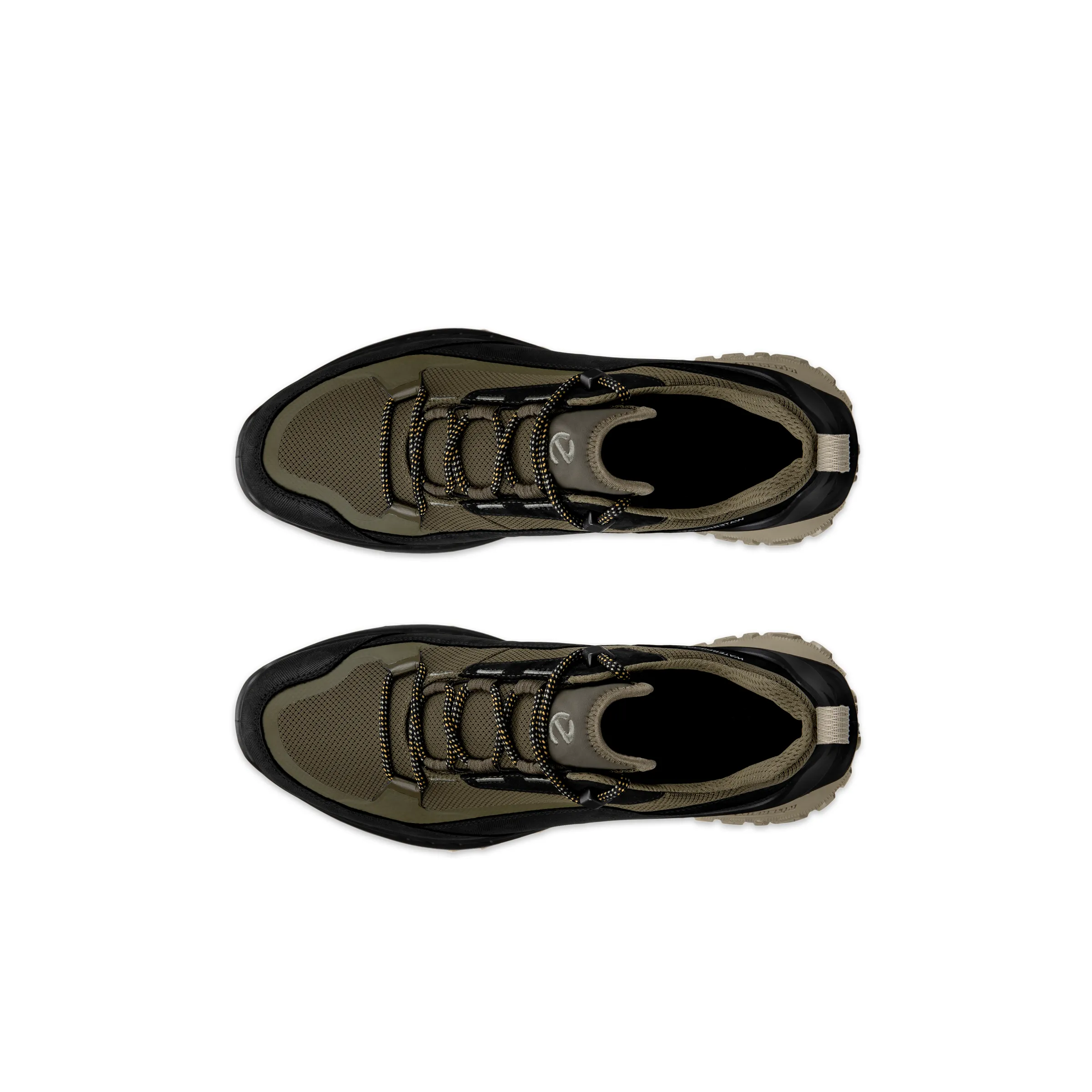 ECCO Ult-Urn - Mens Lace Waterproof Trainer in Olive/Black