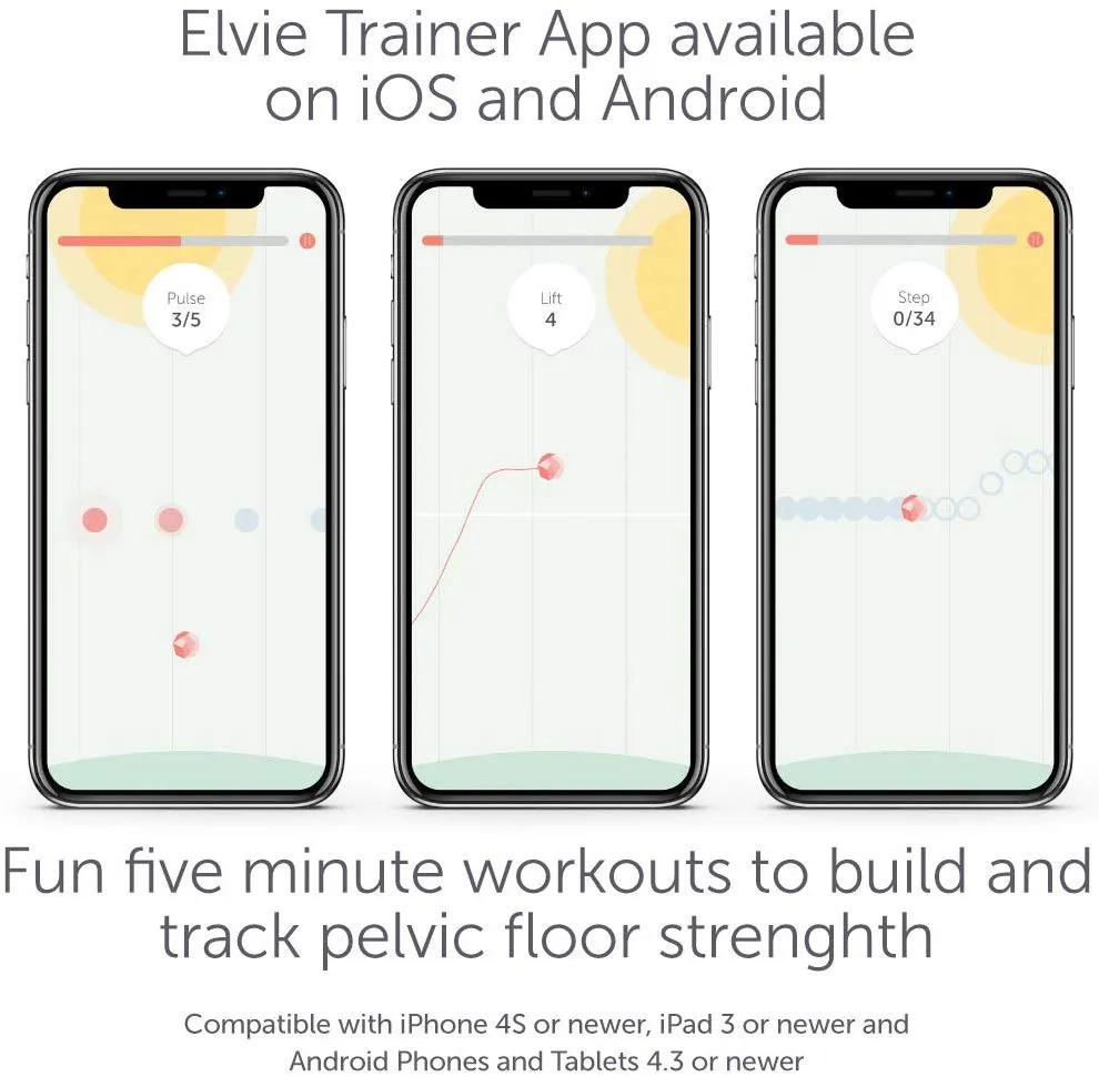 Elvie Kegel Trainer - Kegal Exercise Device for Women - Kegel Exerciser & Pelvic Floor Exercisers for Women for Pelvic Support & Bladder Control Pelvic Floor Trainer
