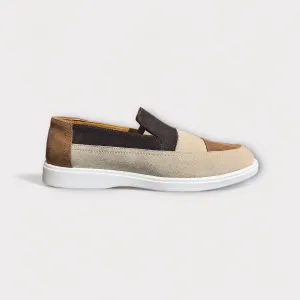 FF 3Tone Loafers Brown Suede