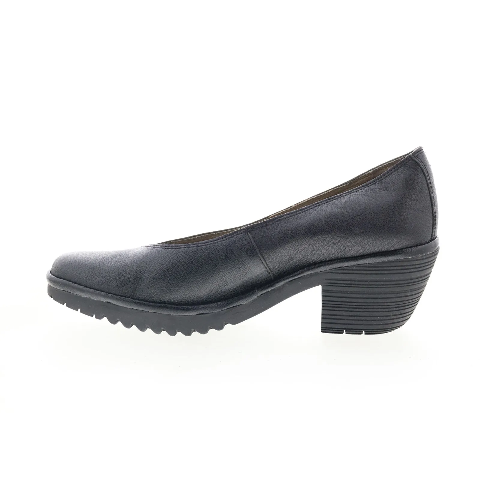 Fly London Walo WALO988FLY-000 Womens Black Leather Pumps Heels Shoes