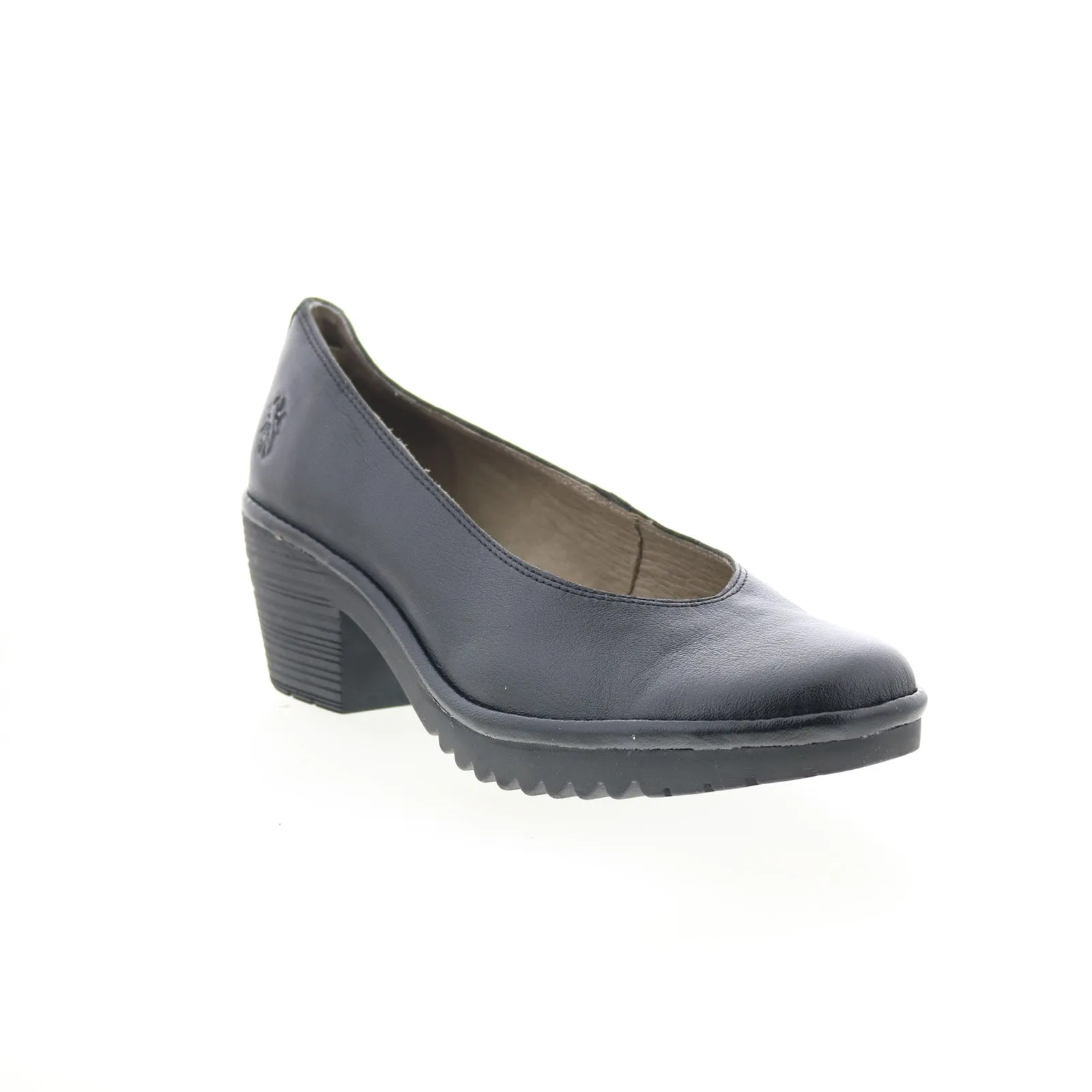 Fly London Walo WALO988FLY-000 Womens Black Leather Pumps Heels Shoes