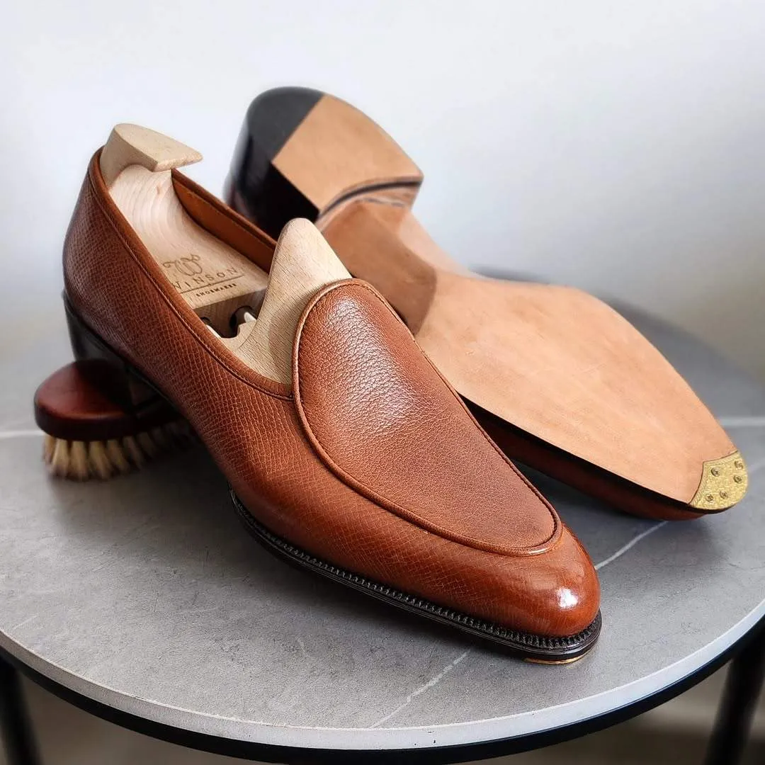 Formal Leather Shoes Deerskin Handmade Loafers