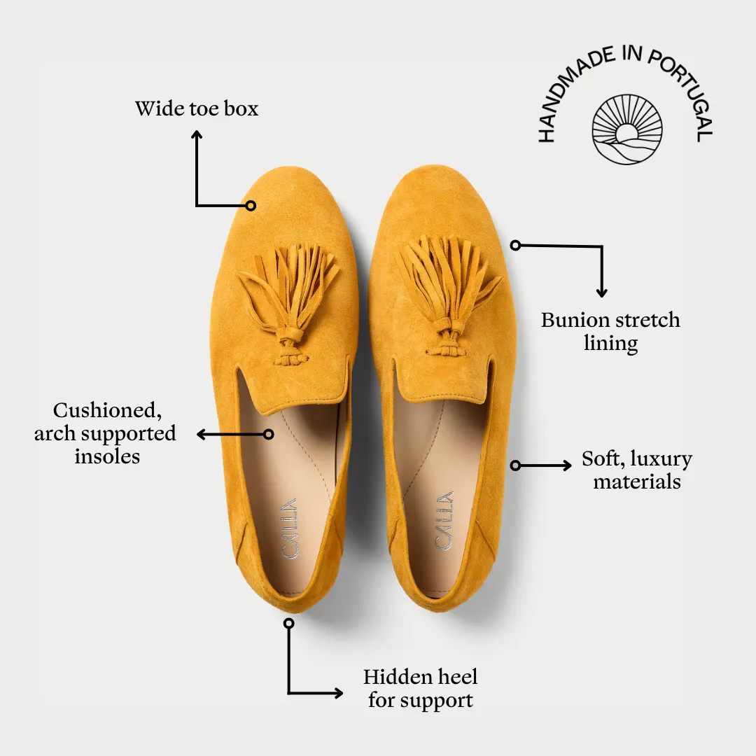 Freya - Mustard suede