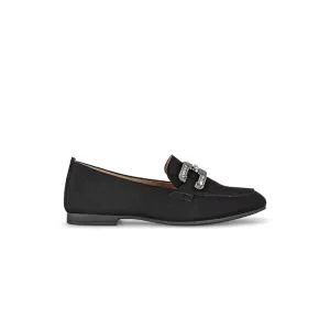 Gabor Jackie 65.210.17 Black Suede/Silver Loafers