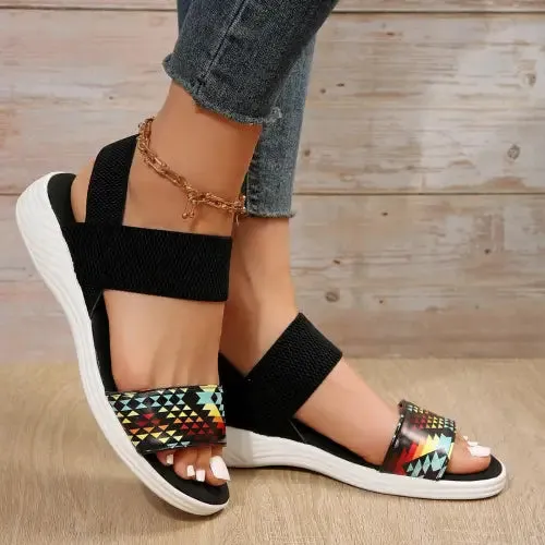 Geometric Open Toe Sandals