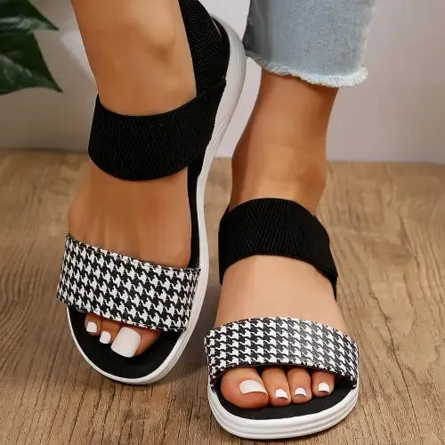 Geometric Open Toe Sandals
