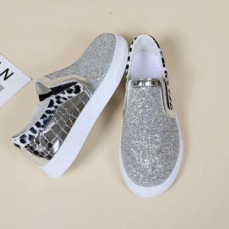 Glitter Paillettes Flat Loafers