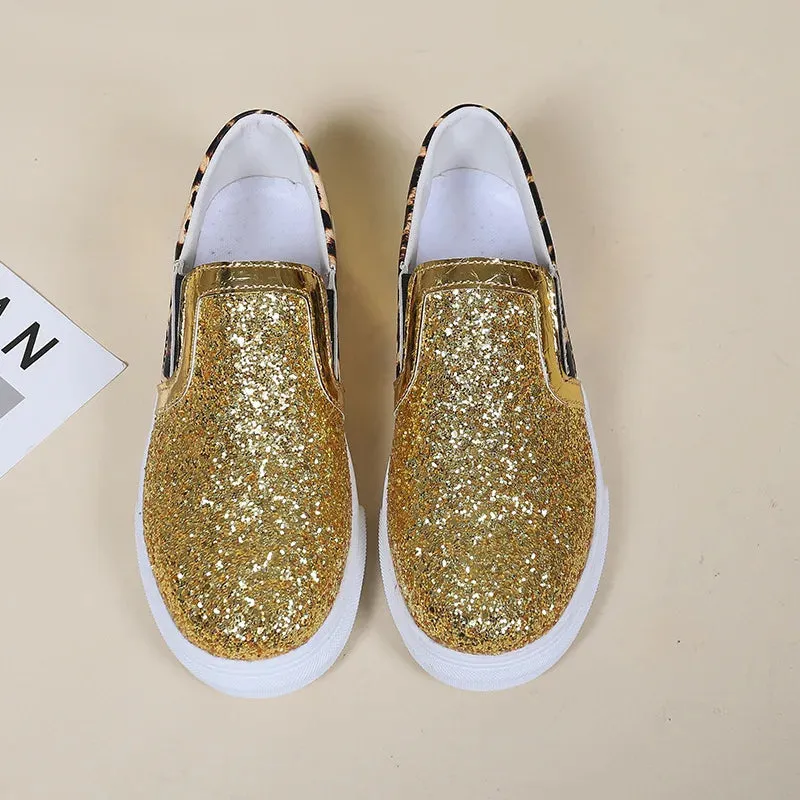 Glitter Paillettes Flat Loafers