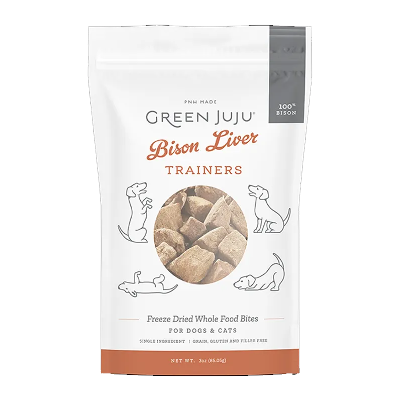 Green Juju - Freeze Dried - Bison Liver Trainers - 3oz