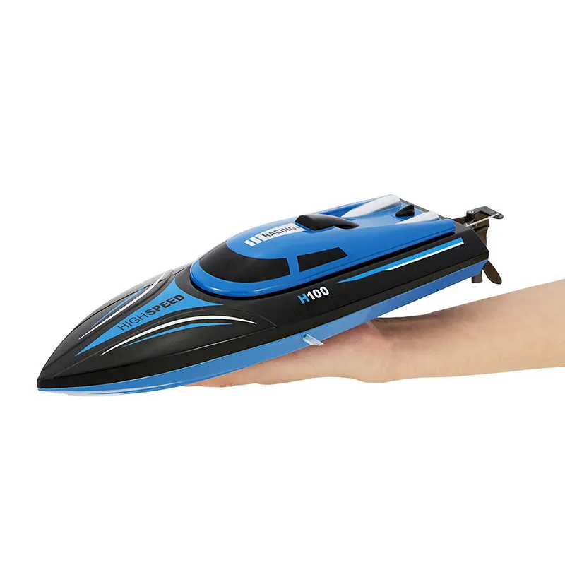 H100 Racing RC Boat - 30km/h, 150M Range, Self-Righting, 4Ch  2.4GHz Wireless Control, 600mAh Battery