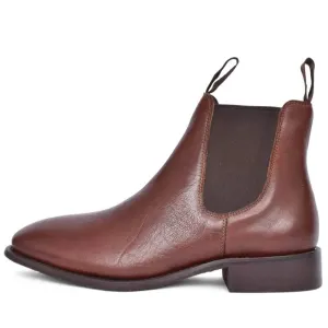 Harrison Men’s Dealer Chelsea Boots Hand Brush Brown