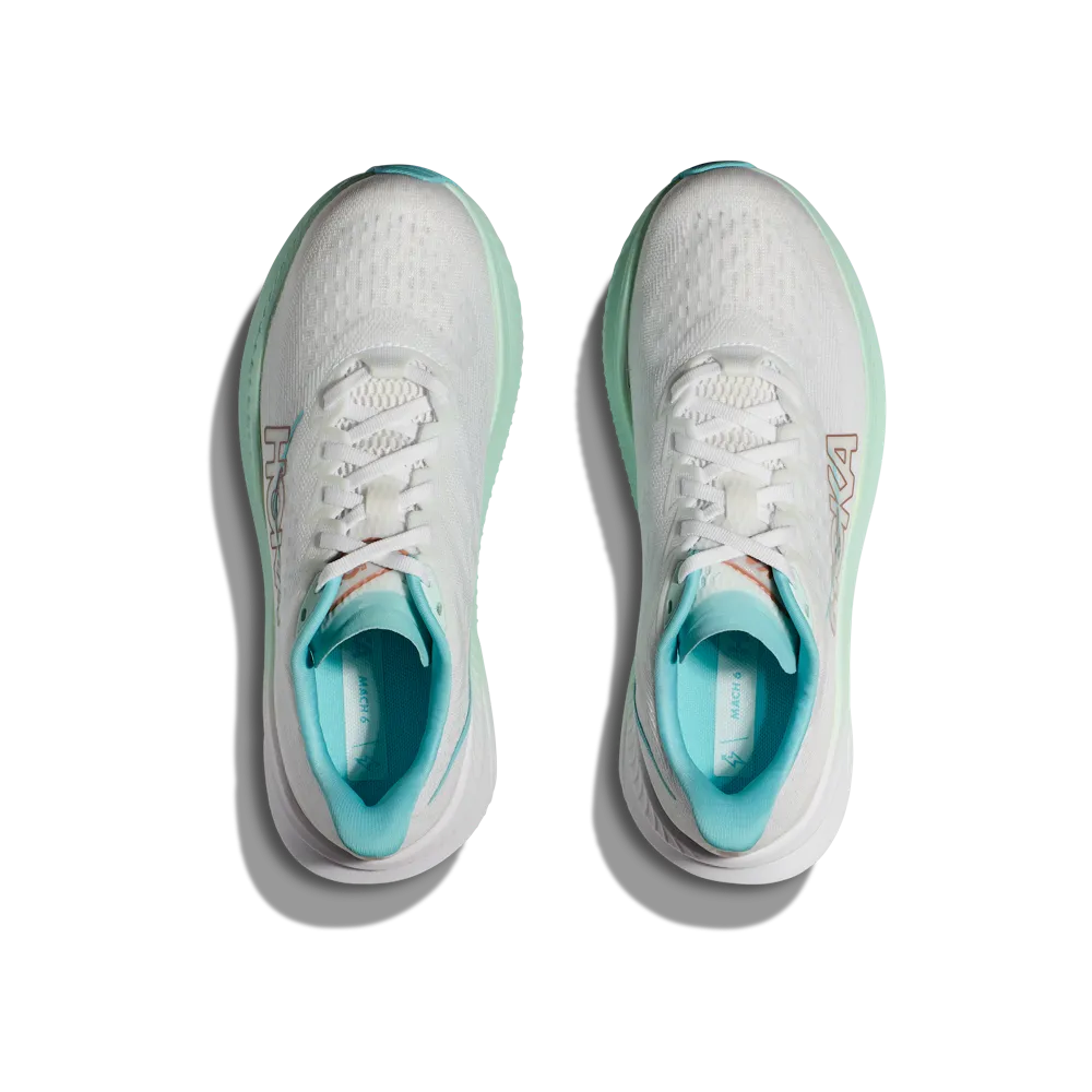 Hoka Womens Mach 6 Frost/Rose Gold