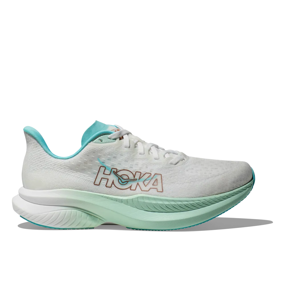 Hoka Womens Mach 6 Frost/Rose Gold