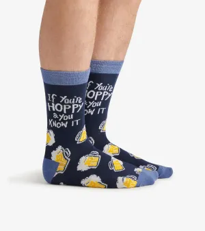 If You're Hoppy And You Know it Men's Crew Socks