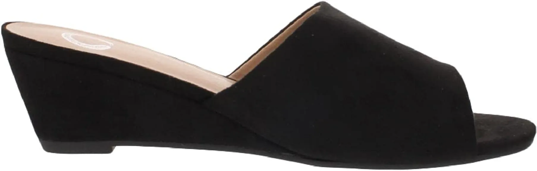 Journee Collection Womens Pavan Slide Black, 10 Womens US