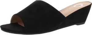 Journee Collection Womens Pavan Slide Black, 10 Womens US