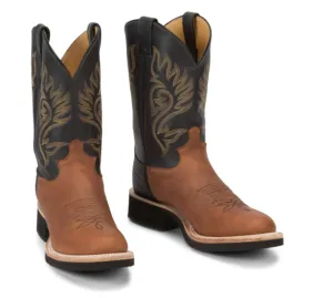 Justin Men's Crepe Paluxy Brown American Made Cowboy Boots - 5008