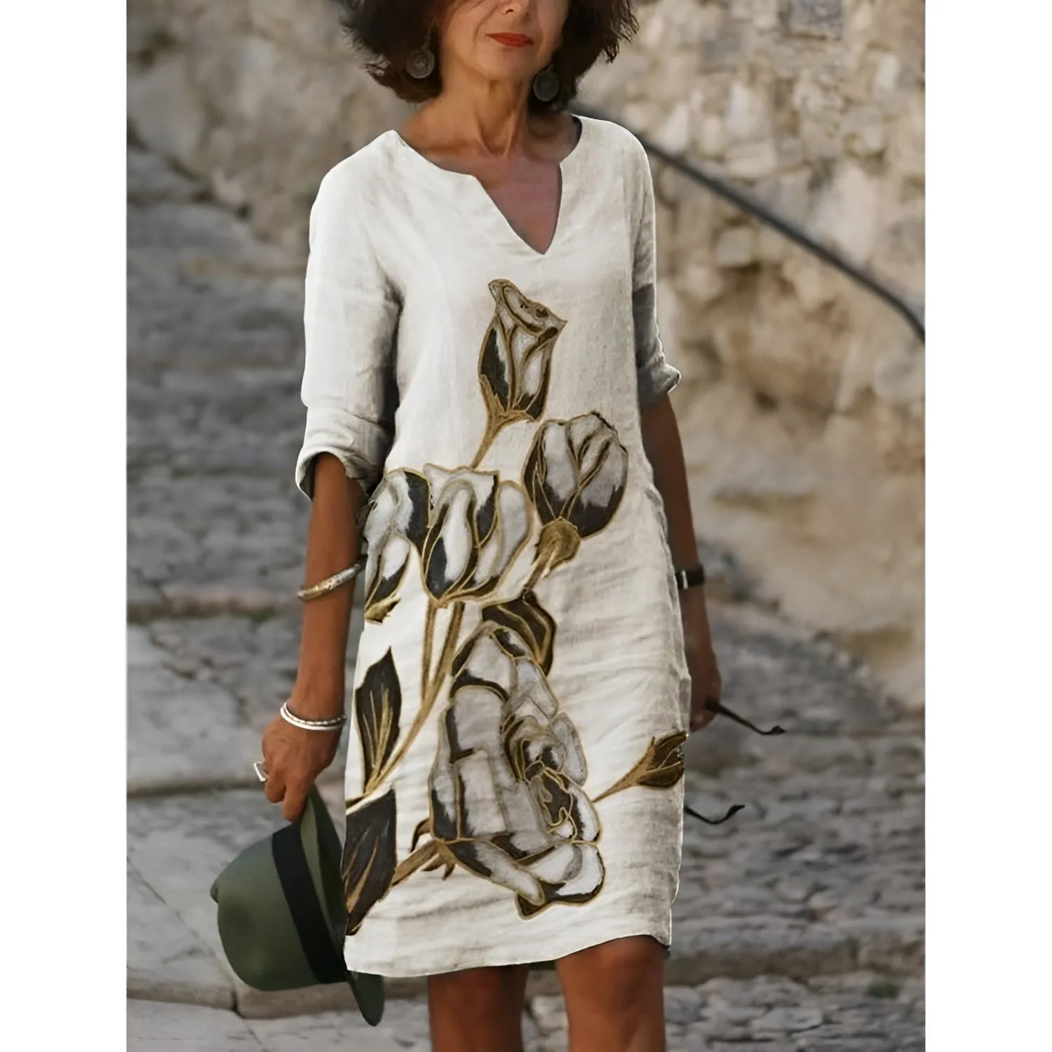 Kaija | Vintage Floral Pattern Dress